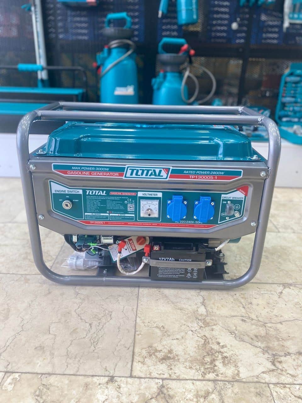 موتور برق 3 کیلووات بنزینی تک فاز استارتی توتال مدل TP130005-1