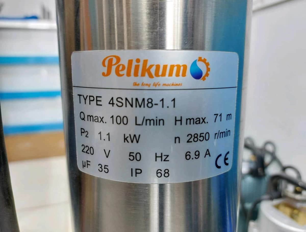 پمپ شناور 1.5 اسب بخار 1.2 اینچ 70 متری پلیکام مدل 4SNM8-1.1 - تصویر 2