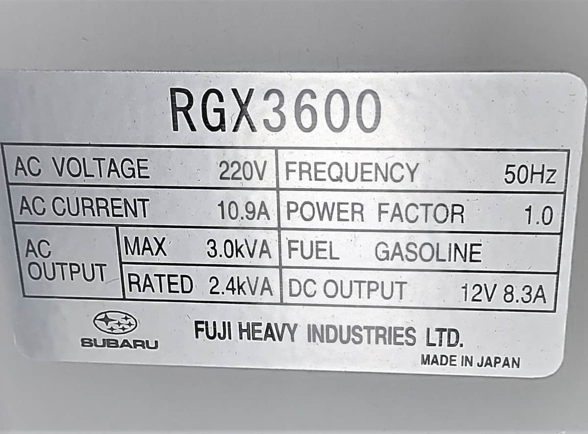 موتور برق 3 کیلووات تک فاز بنزینی هندلی روبین مدل RGX3600 - تصویر 2