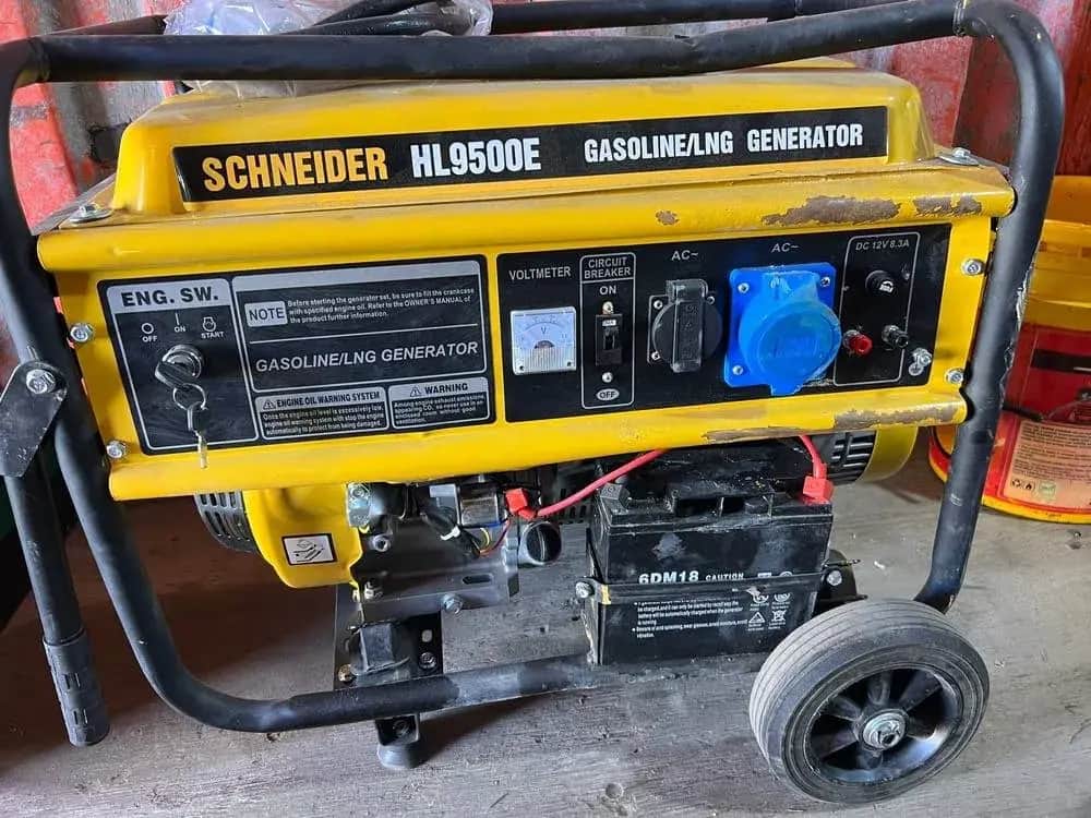 موتور برق 8 کیلو وات دوگانه سوز (گاز شهری و بنزین) استارتی تک فاز و سه فاز اشنایدر مدل HL9500E - تصویر 1