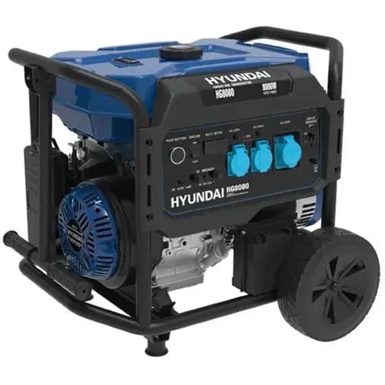 موتور برق ۸ کیلووات بنزینی تکفاز ریموت استارت هیوندای مدل HG8080 - تصویر 1
