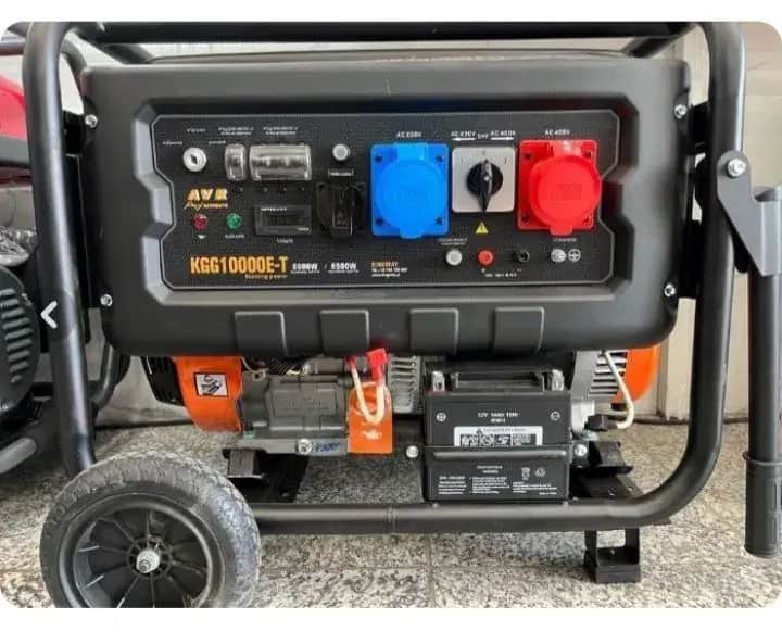 موتور برق 8.5 کیلووات تک فاز و سه فاز بنزینی استارتی کینگ وی KGG10000E-T - تصویر 1