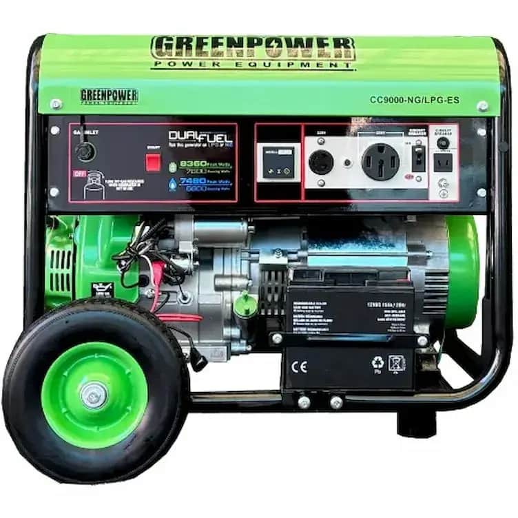 موتور برق 8.5 کیلووات تک فاز استارتی گازسوز گرین پاور مدل cc9000-NG/LPG - تصویر 1