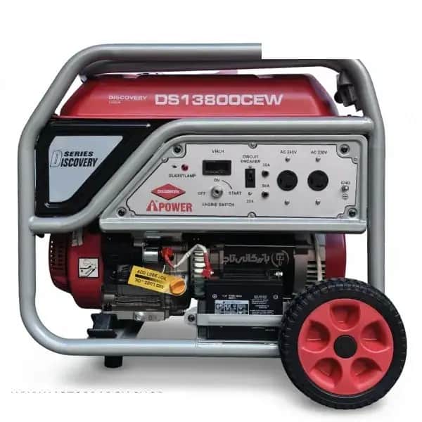 موتور برق 8 کیلووات بنزینی تک فاز استارتی AiPOWER مدل DS13800CEW - تصویر 1