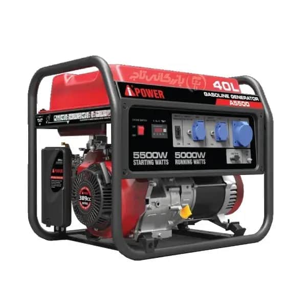 موتور برق 5.5 کیلووات بنزینی تک فاز هندلی AiPOWER مدل A5500 - تصویر 1