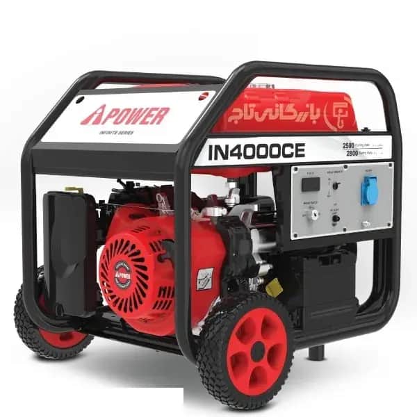 موتور برق 2.8 کیلووات بنزینی تک فاز استارتی AiPOWER مدل IN4000CE - تصویر 1