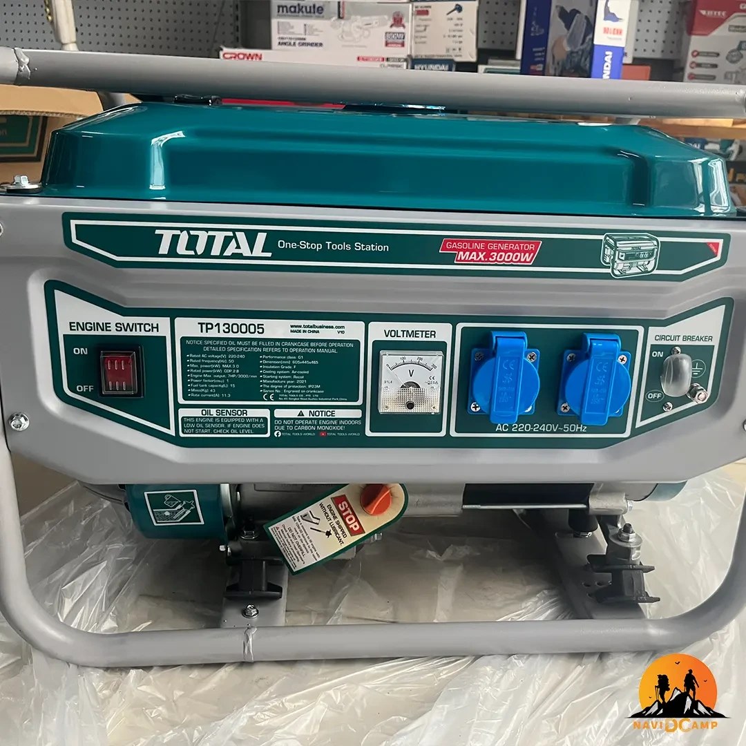 موتور برق 3 کیلووات بنزینی تک فاز استارتی توتال مدل TP130005 - تصویر 2