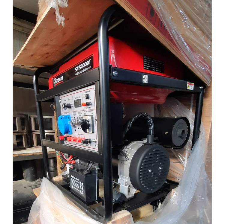 موتور برق 12 کیلووات بنزینی سه فاز استارتی استریم مدل ST15000DT
