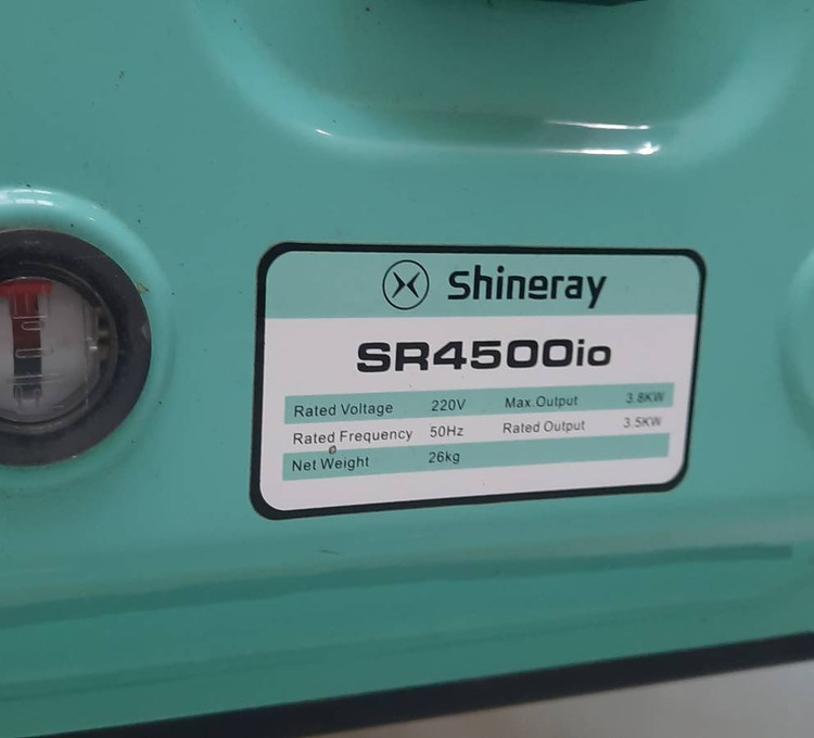 موتور برق بنزینی ۳.۸ کیلووات اینورتردار هندلی شینری مدل SR4500-IO