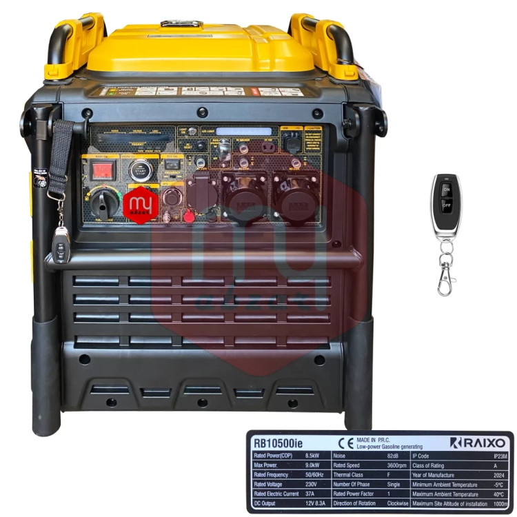 موتور برق ۹ کیلووات سایلنت سه گانه سوز ریموت استارت راکسیو مدل RB10500ie