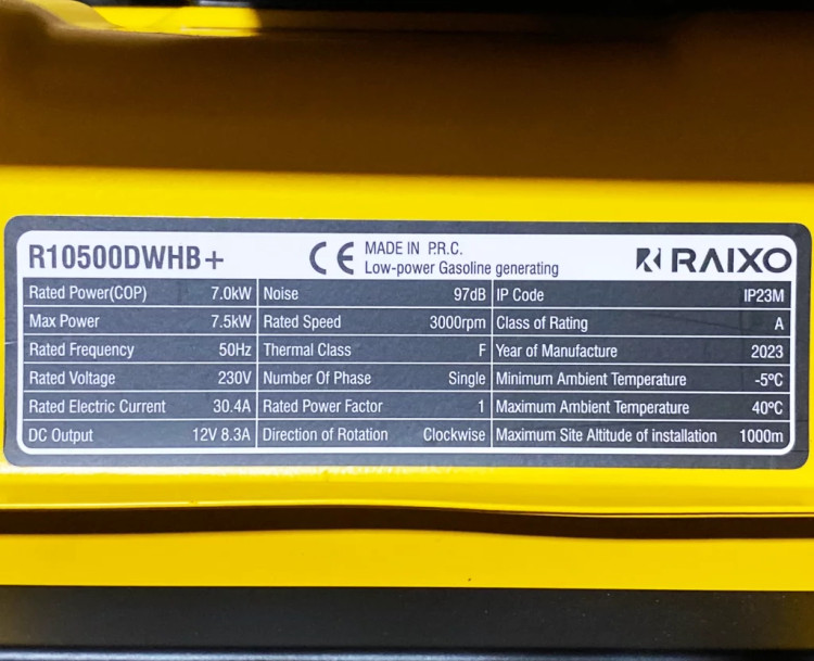 موتور برق 7.5 کیلووات استارتی راکسیو مدل R10500DWHB