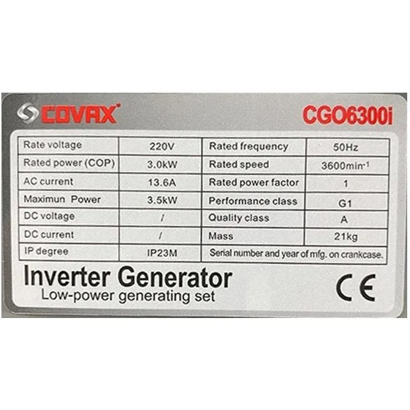 موتور برق 3.5 کیلووات اینورتر هندلی کواکس مدل CGO6300i