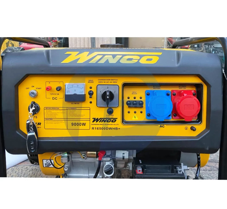 موتور برق ۱۰ کیلووات بنزینی سه فاز ریموت استارت وینکو مدل R16500DWHB