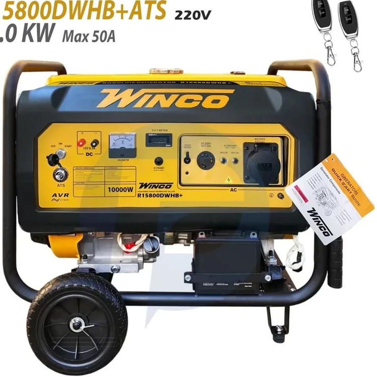 موتور برق 11 کیلووات بنزینی تکفاز ریموت استارت وینکو مدل R15800DWHB