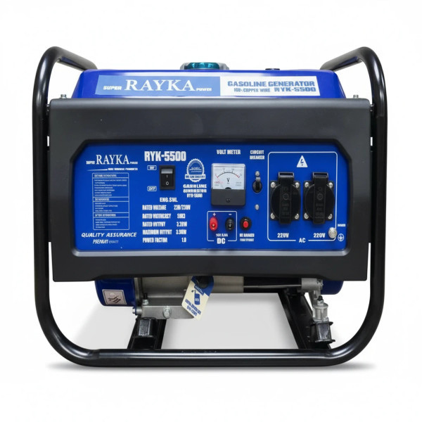 موتور برق 3.5 کیلووات بنزینی تکفاز استارتی رایکا مدل RYK-5500S