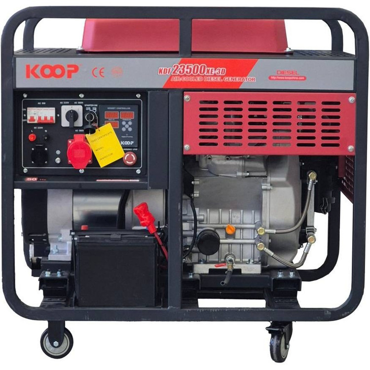 موتور برق 16 کیلووات تک فاز و سه فاز استارتی دیزلی کوپ KDF23500 XE-3D