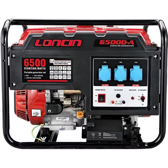 موتور برق ۵ کیلووات بنزینی تک فاز استارتی لانسین مدل LC6500-DAS