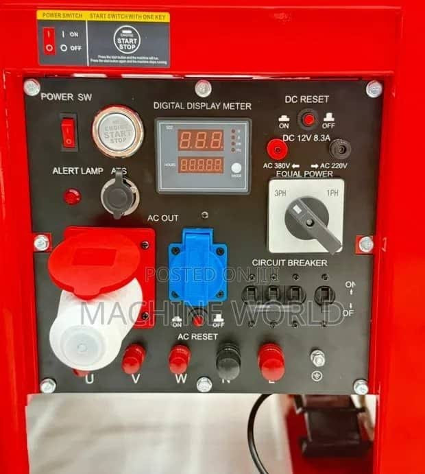 موتور برق 12 کیلووات بنزینی سه فاز ریموت استارت ایزی پاورمدل JT16500E2