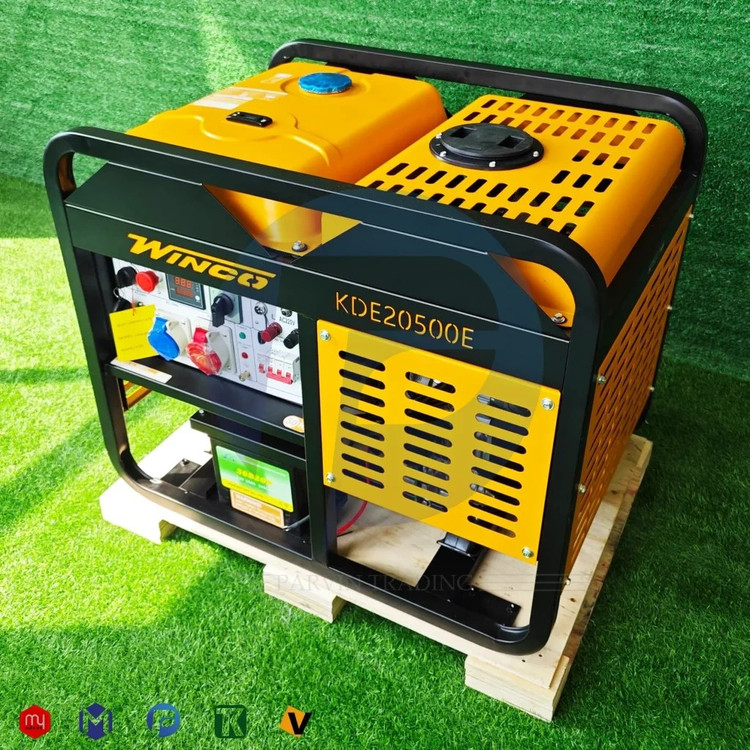 موتور برق ۲۰ کاوا (15 کیلووات) دیزلی سه فاز ریموت استارت وینکو مدل KDE20500E