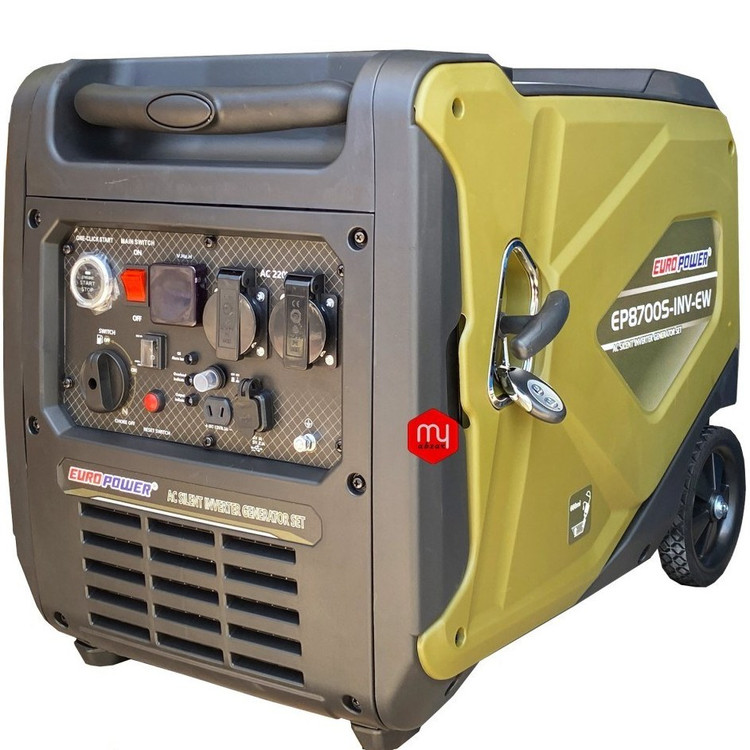 موتور برق 5 کیلووات بنزینی سایلنت اتک فاز هندلی اینورتر دار یورو پاور مدل EP8700S INV EW