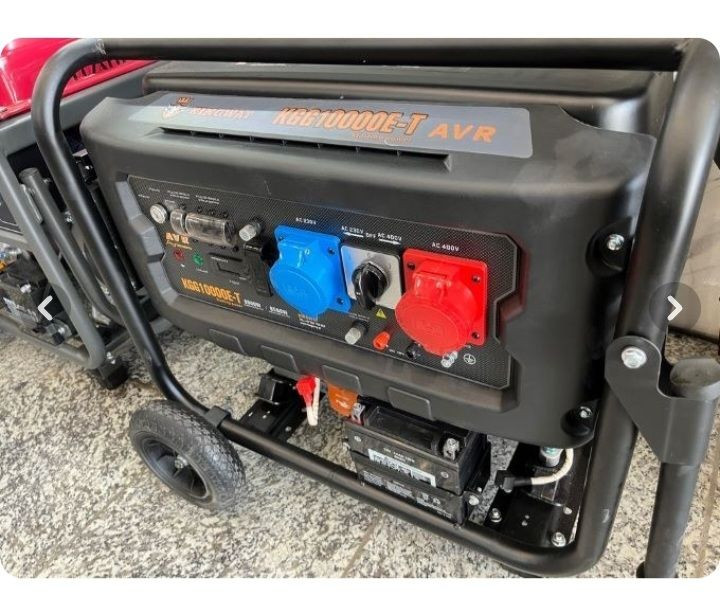 موتور برق 8.5 کیلووات تک فاز و سه فاز بنزینی استارتی کینگ وی KGG10000E-T