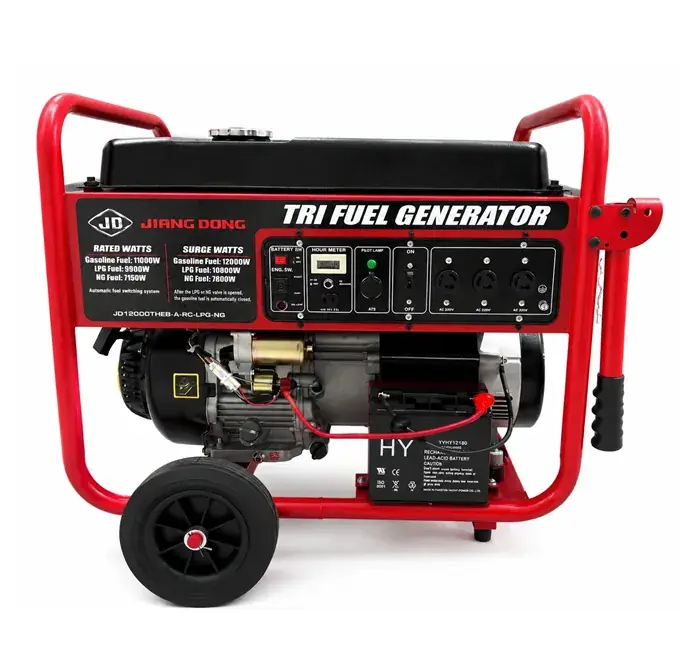 موتور برق ۱۲ کیلووات سه گانه سوز تک فاز ریموت دار جیانگ دانگ مدل JD12000THEB-A-RC