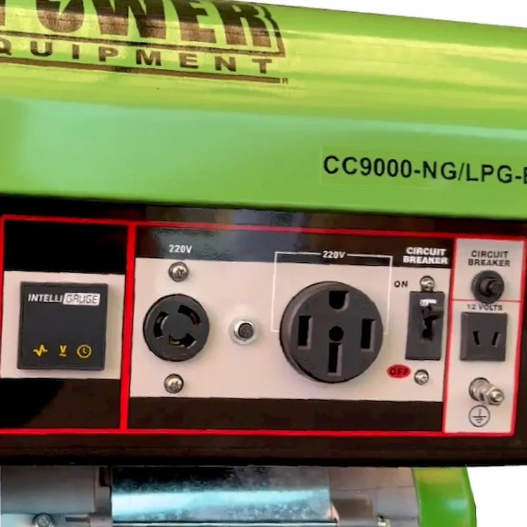 موتور برق 8.5 کیلووات تک فاز استارتی گازسوز گرین پاور مدل cc9000-NG/LPG