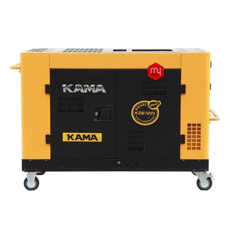 موتور برق دیزلی 12 کیلووات تکفاز سایلنت رادیاتور دار دو سیلندر کاما مدل KDE12STA