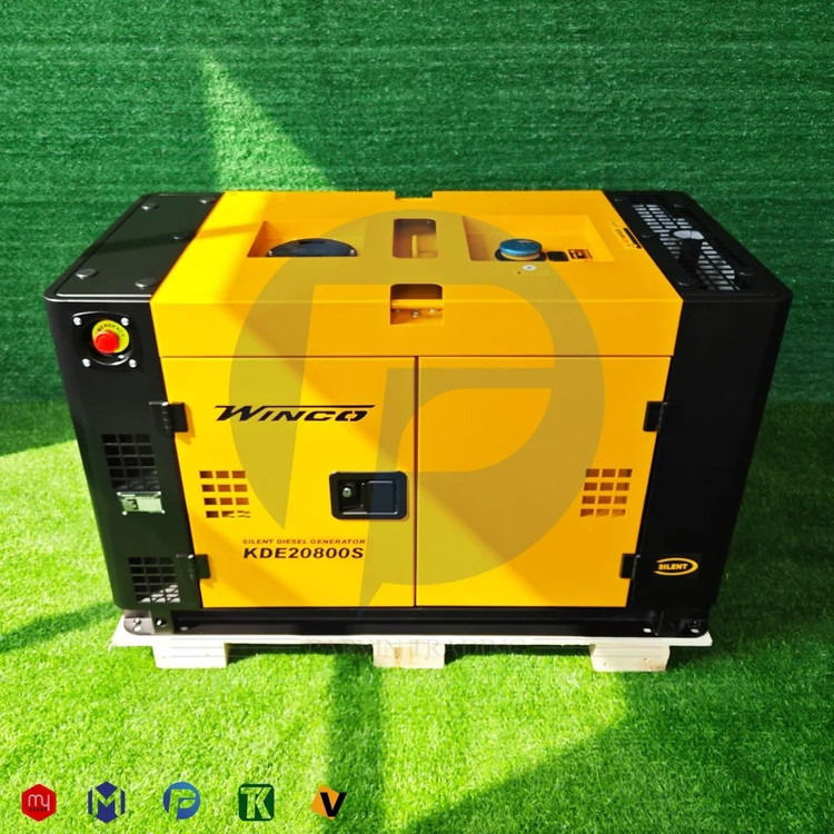 موتور برق ۲۰ کاوا (15 کیلووات) سایلنت دیزلی سه فاز ریموت استارتی وینکو مدل KDE20800S