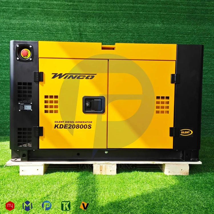 موتور برق ۲۰ کاوا (15 کیلووات) سایلنت دیزلی سه فاز ریموت استارتی وینکو مدل KDE20800S