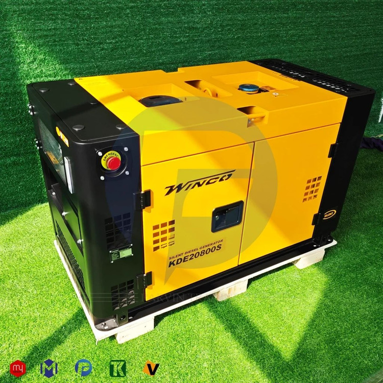 موتور برق ۲۰ کاوا (15 کیلووات) سایلنت دیزلی سه فاز ریموت استارتی وینکو مدل KDE20800S