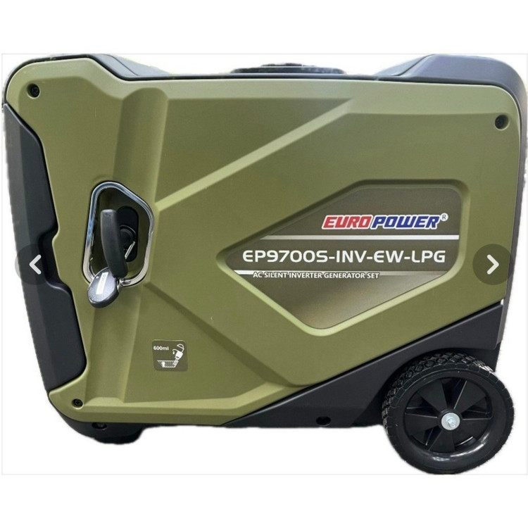 موتور برق ۸.۵ کیلووات بنزینی سایلنت تک فاز ریموت استارت اینورتر یورو پاور مدل EP9700S