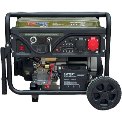 موتور برق 12 کیلووات سه گانه استارتی تک فاز سه فاز یورو پاور EP29900DXEW-R-LPG&NG
