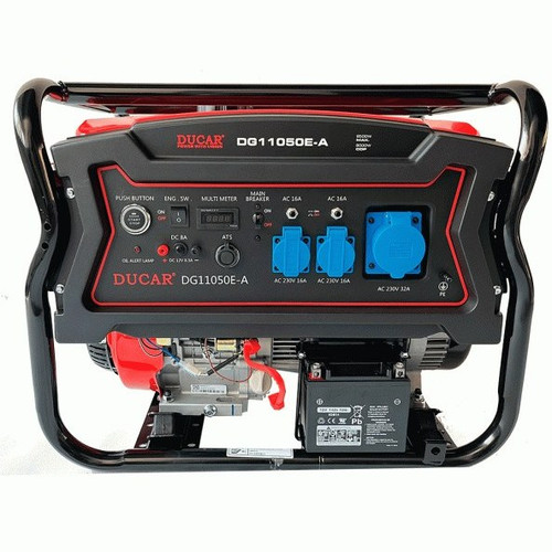 موتور برق 8.5 کیلوات بنزینی تکفاز هندلی استارتی دوکار DG11050E-A