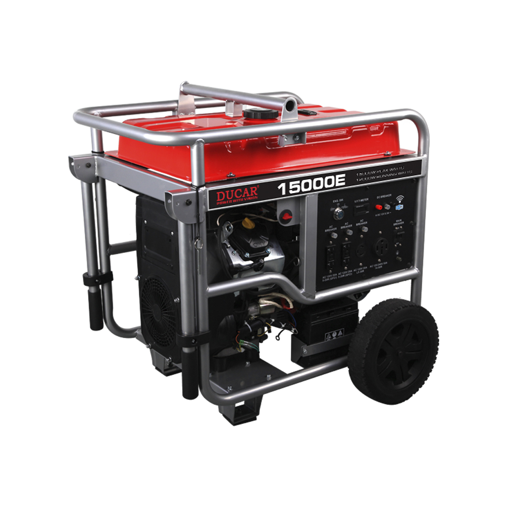 موتور برق 12 کیلوات تک فاز سه فاز دو سیلندر استارتی دوکار مدل  DGLG15000E