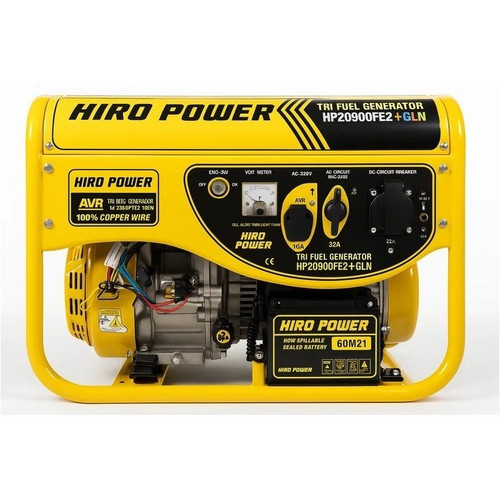 موتور برق 9 کیلووات سه گانه سوز استارتی هیرو پاور مدل HP20900FE2+GLN