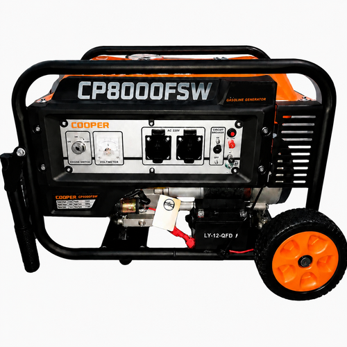 موتور برق 7.5 کیلووات بنزینی تکفاز استارتی کوپر مدل CP8000FSW