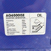 موتور برق ۵.۵ کیلووات بنزینی سایلنت تک فاز ریموت استارت اینورتر دار آگرو مدل AG6500ISE-R