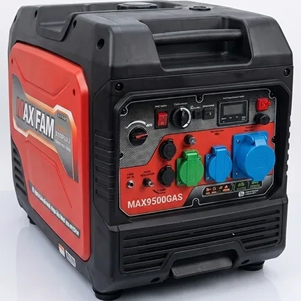 موتور برق 9.5 کیلووات سه گانه سوز سایلنت تک فاز ریموت استارت اینورتری مکس فام MAX9500GAS