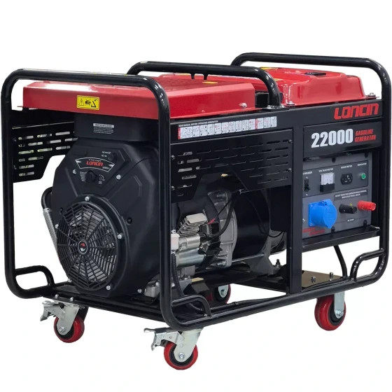 موتور برق 15 کیلووات بنزینی تک فاز استارتی لانسین مدل LC22000