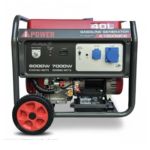 موتور برق 8 کیلووات بنزینی تک فاز استارتی AiPOWER مدل A12000CE