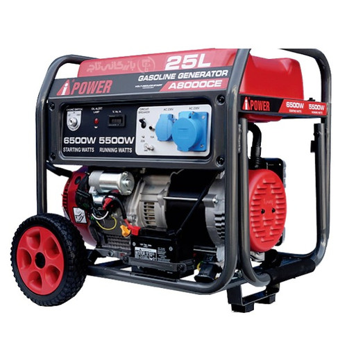 موتور برق 6.5 کیلووات بنزینی تک فاز استارتی AiPOWER مدل A8000CE
