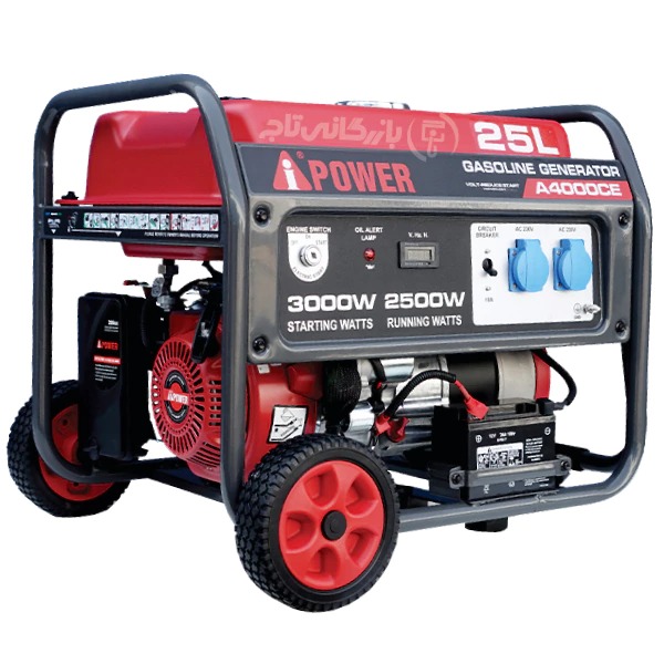 موتور برق 3 کیلووات بنزینی تک فاز استارتی AiPOWER مدل A4000CE
