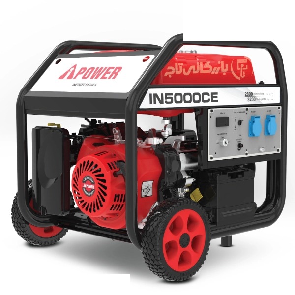 موتور برق 3.2 کیلووات بنزینی تک فاز استارتی AiPOWER مدل IN5000CE