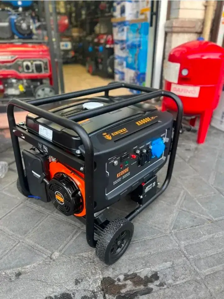 موتوربرق 6 کیلووات بنزینی سه فاز استارتی کینگ وی مدل K6000E-T