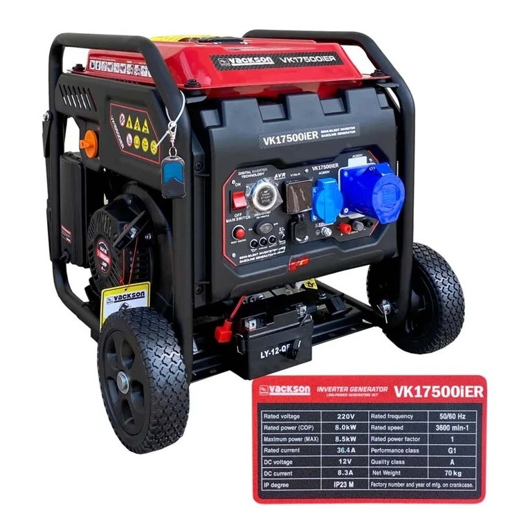 موتور برق ۸.۵ کیلووات بنزینی تک فاز ریموت استارت اینورتری واکسون مدل VK17500iER