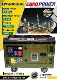 موتور برق 10 کیلووات سه فاز دیزلی ریموت استارت یورو پاور مدل EP15900S3D-RC