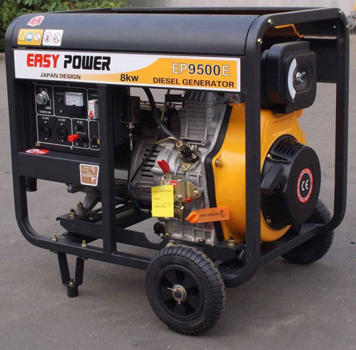 موتور برق 8 کیلووات دیزلی تک فاز استارتی ایزی پاور مدل EP9500E