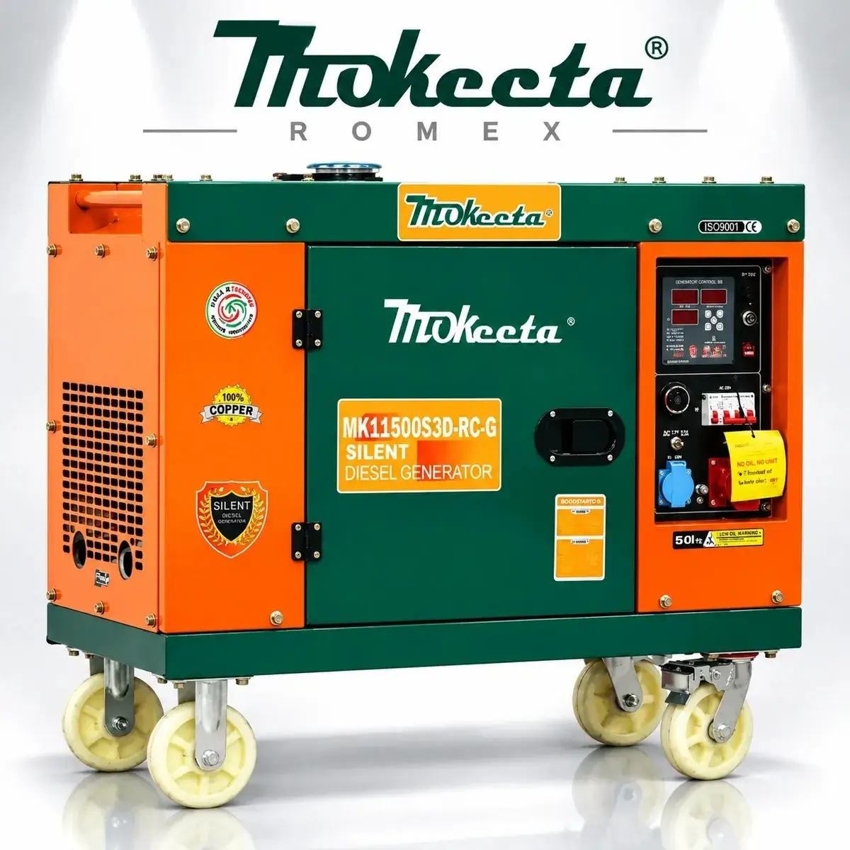 موتور برق 9 کیلووات دیزلی سایلنت سه فاز ریموت استارت ATS موکیتا مدل MK11500S3D-RC-G